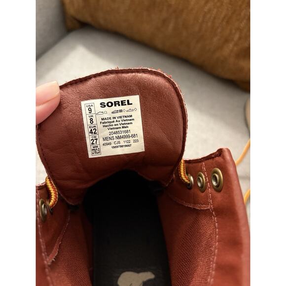 SOREL Madson II Chore Waterproof Leather Lace Up Boots Spice Brown Mens 9 main image 8